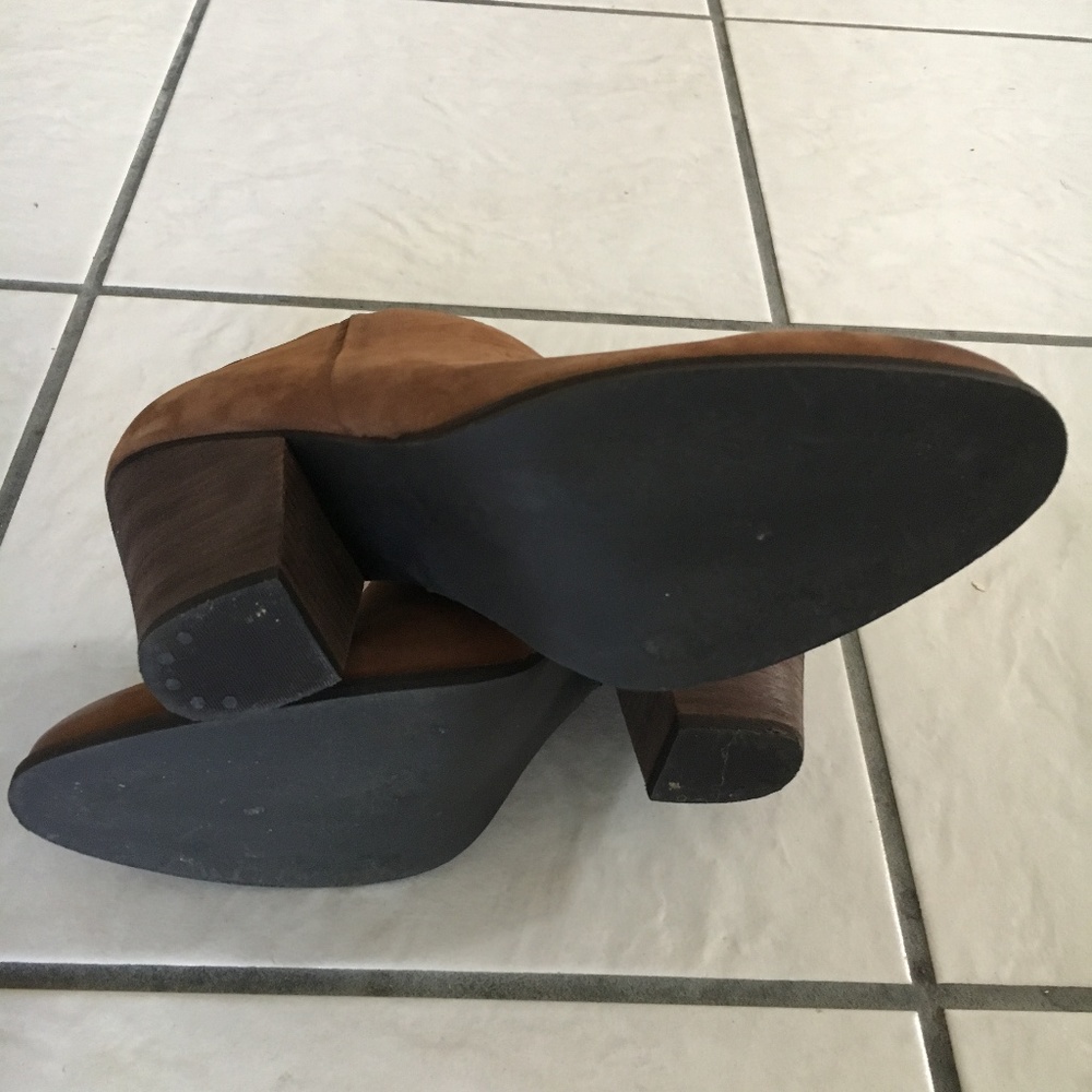 Steve Madden Rust Suede Distressed Mule Booties - image 6